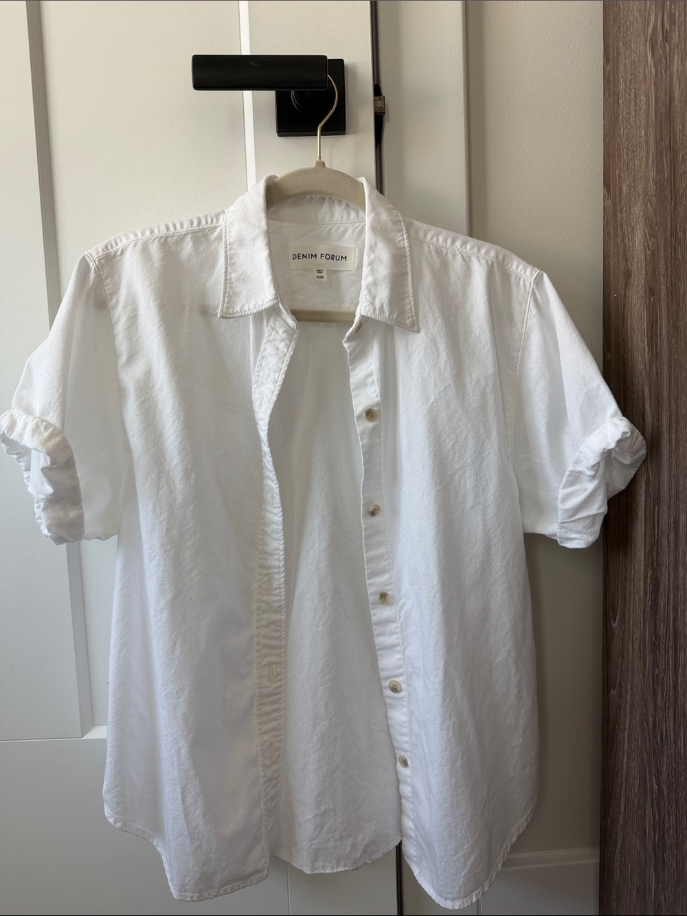 Denim Forum Short Sleeve Button Down